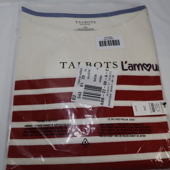 Bundle Lot of 4 New Talbots Long Sleeve Shirts Striped Size 2XP Petite 2X - Picture 3 of 5